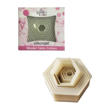 Imagem de Molde Cortador Hexagonal Massa Decorativo Bolo Silikomart