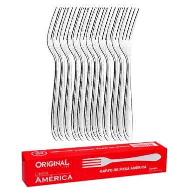 Imagem de Garfo de Mesa Inox Com 36 peças América Talheres Original Line Restaur