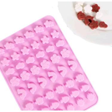 Imagem de Forminha De Silicone De Estrelinha/Flor/Arco-Iris Para Balinhas De Gel