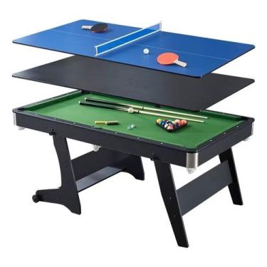 Imagem de Mesa Sinuca 3 em 1 Ahead Sports Dobrável Jogo Bilhar Ping Pong