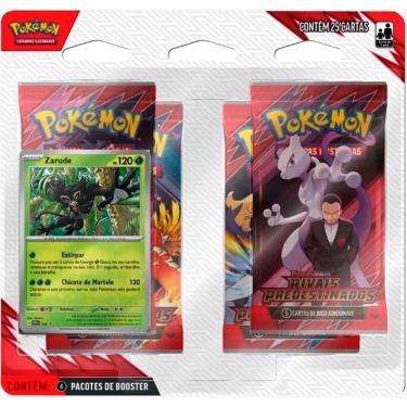 Imagem de Blister Quadruplo Pokémon Zarude Ev10 Rivais Predestinados Copag 25 Cartas