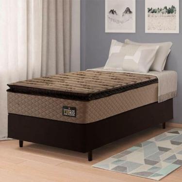 Imagem de Cama Box Solteiro Colchão Espuma D33 Pillow Top Van Gogh 88x188x59cm Marrom