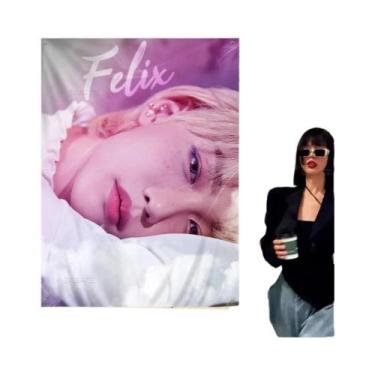 Imagem de Retro Stray Kids KPOP Poster Flag Studio Decoração De Interiores Vária