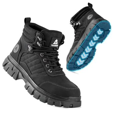 Imagem de TAERDUN Botas Com Biqueira De Aço Para Homens, Calçados Segurança No Trabalho À Prova D'Água, Antiderrapantes, Respiráveis, Confortáveis, Leves, Industriais E Construção, Soldagem Indestrutível
