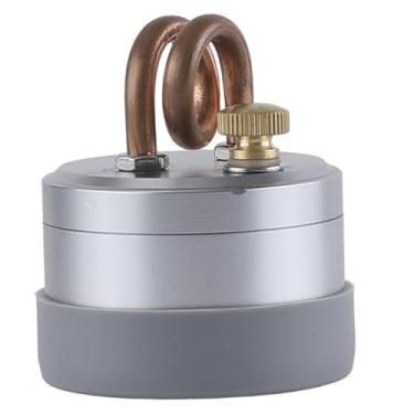 Imagem de Mini fogão a álcool de 6 x 7 cm, 50 ml, com almofada antiderrapante, queimador de metal portátil para acampamento, mochilão, caminhada