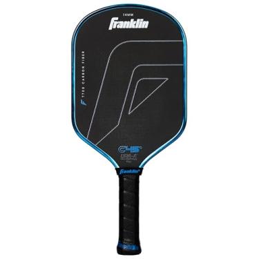 Imagem de Franklin Sports Pás PRO Pickleball – Série de fibra de carbono C45 – Raquete de pickleball aprovada pela USAP + UPA – Design híbrido Pro Player – Núcleo de polímero de 14 mm – Azul