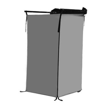 Imagem de Vaveren Tenda de chuveiro lateral para veículo, vestiário, barraca de banho lateral para carro, banheiro portátil, abrigo de privacidade para porta traseira, Cinza