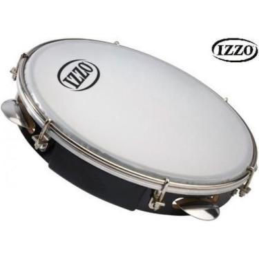 Imagem de Pandeiro IZZO 10 pol ABS c/ Pele Leitosa Preto
