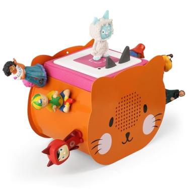 Imagem de SAELICH Prateleira de gato para Toniebox, para bonecos Tonies, 25 a 35 peças - Armazenamento de exibição de metal para prateleira Tonies, decorações de quarto infantil e presentes