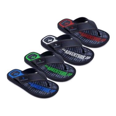 Imagem de Kit 4 Pares Chinelo Sandália Infantil Masculino Strada K60, Cores sort