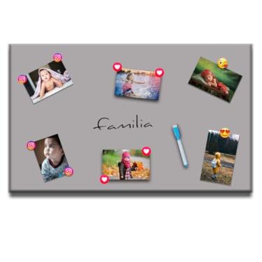 Imagem de Planner Mural Quadro de Fotos Coloridos - Quadro Branco (Cinza, 45x70cm)