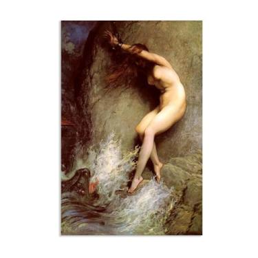 Imagem de Pintura a óleo para decoração de casa, impressão de arte de parede, pintura giclée, andrómeda, tela de arte romântica para escritório, sala de estar, quarto, corredor, 105 x 70 cm, sem moldura