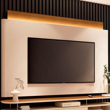 Imagem de Painel Nobre com LED TV até 85 Polegadas em Off White/Cinamomo G26 - H