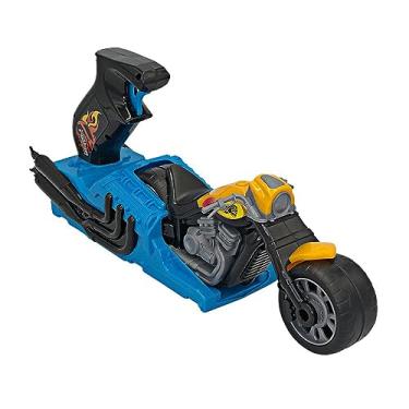 Imagem de Moto Rodão de Brinquedo com Lançador, 22cm, Design Harley, Cores Sortidas