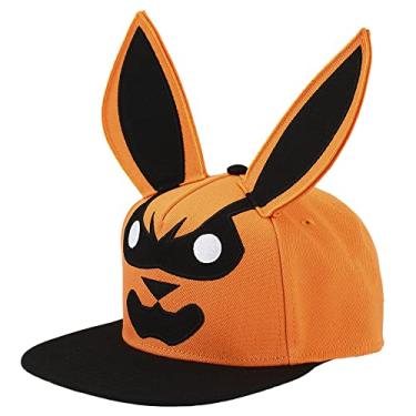 Imagem de Bioworld Naruto Cosplay Kurama Orange & Black Snapback Hat For Men