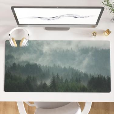 Imagem de Colorful Star Tapete de mouse grande, tapete de mesa impermeável de couro PU, mouse pad para jogos de computador, 2GG, tapete de mesa antiderrapante para escola, escritório, casa, 80 x 39,9 cm - Vale