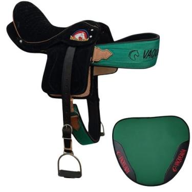 Imagem de Sela Semi Profissional de Couro para Cavalo Cavalgada vaquejada - sela