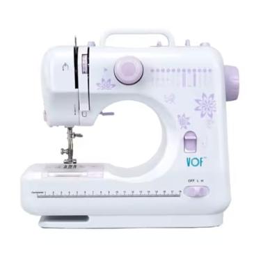 Imagem de Máquina de costura portátil elétrica para artesanato em casa remendando mini máquinas de costura 12 pontos 2 velocidades com pedal perfeito para iniciantes em costura fácil