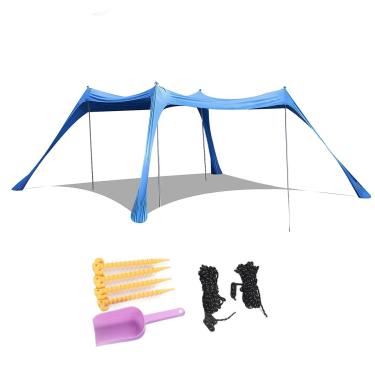 Imagem de Generic Canopy de Praia, Abrigo de Sol da Tenda Praia Espaçosa 4 Postes para Piqueniques (210 * 200 * 150cm)