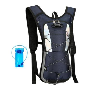 Imagem de Pegciuho Mochila de Hidratação com Bexiga de Hidratação de 2L Mochila de água Hydro Water Daypack para Mochila, azul escuro