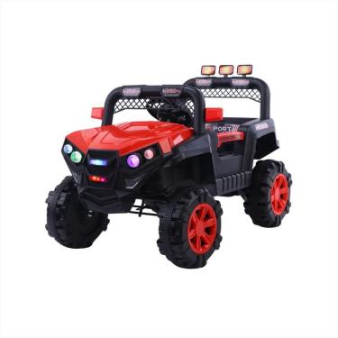 Imagem de Carrinho Elétrico 12V Utv Vermelho Usb Faróis Led Potente