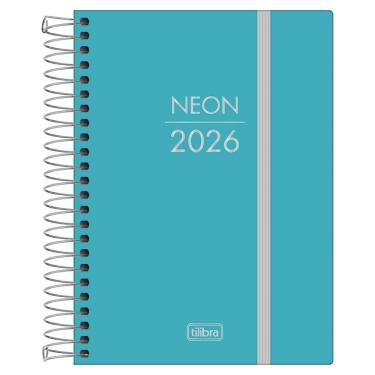 Imagem de Agenda Diária 2026 Espiral M4 176Fls Neon Azul Tilibra