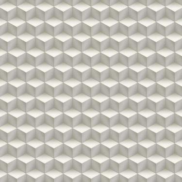 Imagem de Papel De Parede Fiesta Modern Cubos 3d Cinza Claro 543272 Fiesta Modern 543272