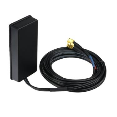 Imagem de Eightwood Antena combo celular 4G LTE + GPS com conector macho SMA duplo cabo de extensão de 3 metros para veículo carro 4G GPS Tracker IoT remoto módulo de rastreamento móvel roteador industrial