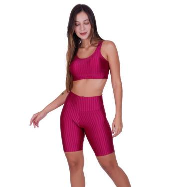 Imagem de Conjunto Top e Bermuda 3D Academia Fitness Bruna-Feminino