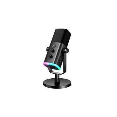 Imagem de Microfone Dinâmico Gamer Fifine Ampligame, RGB, Cardióide, USB-C, Anti-Ruído, Para Streaming, Preto - AM8
