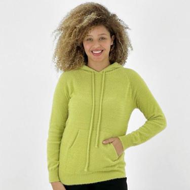 Imagem de Blusa Blue Rose Canguru de Lã Felpuda com Capuz Feminina-Feminino