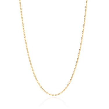 Imagem de Cordão Elo Cadeado Banhado a Ouro Med. 70 Cm Rommanel 532595, Dourado