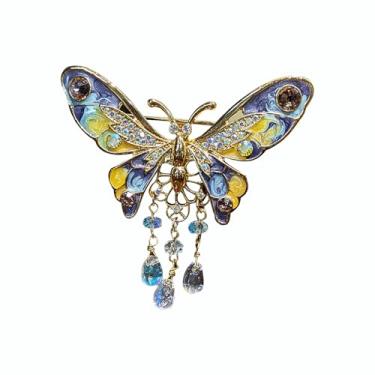 Imagem de Broche de flor para mulheres - Elegante feito à mão cristal e pérola strass boutonniere para chapéu, bolsa, terno, vestido, cachecol, acessórios de fantasia de xaile broches e alfinetes para mulheres