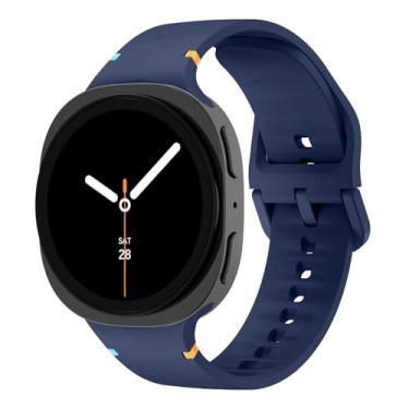 Imagem de Pulseira esportiva para Samsung Galaxy Watch 8 de 40 mm e 44 mm/Watch 8 Classic de 46 mm e feminina, de silicone macio sem costura, acessórios Correa