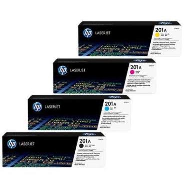 Imagem de Kit 4x Cores Toner Hp 201a M252dw M277dw B+c+y+m Original