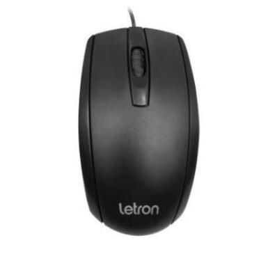 Imagem de Mouse Letron USB,Office Duo, Preto, Ergonomico 3d