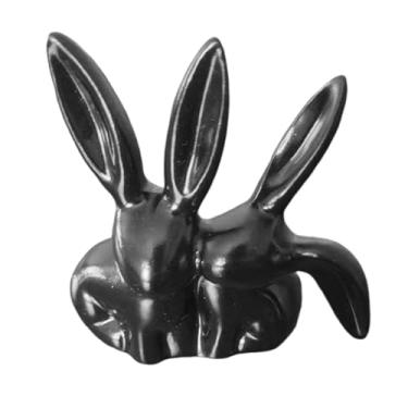 Imagem de Ioensy Estátua de, decoração fofa de, objetos decorativos, estatueta de, escultura de resina para quarto, estante, mesa, sala de estar, Preto