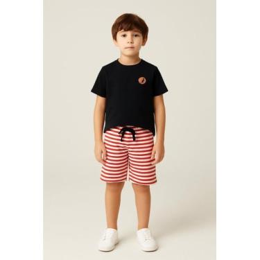 Imagem de Conjunto 2 Peças Infantil Roupa Menino Verão 2025 Básico Kangulu Algod