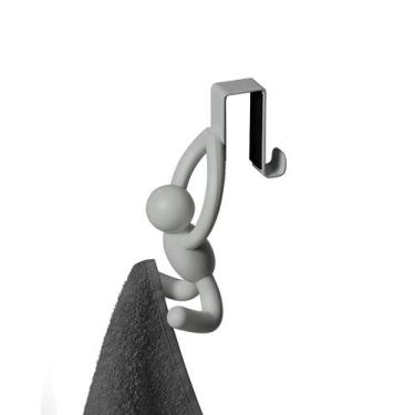 Imagem de Kit 2 mini cabideiros de porta para toalhas e panos de prato buddy cin