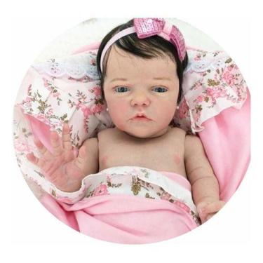 Imagem de Bebê  Reborn Menina,boneca,realista, Cab. Fio A Fio,silicone - Ana dol