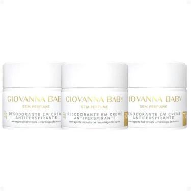 Imagem de Kit Giovanna Baby Sem Perfume: 3 Desodorantes em Creme Antiperspirante