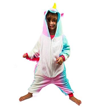 Imagem de MACACÃO KIGURUMI INFANTIL DE 3 A 4 ANOS UNICORNIO COLORIDO