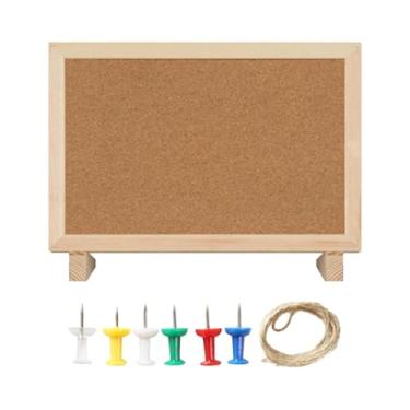 Imagem de XLWLLNJ Quadro de Cortiça Como Quadro de Memorandos, Quadro de Avisos E Parede de Quadros com Moldura de Madeira para Pendurar Mapas de Viagem E Planos Semana, 30cmx20cm