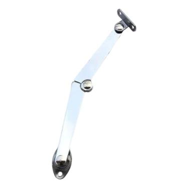 Imagem de Fenteer Dobradiça de suporte de tampa com parafusos de montagem, peças portáteis, suporte de tampa, dobradiça de gabinete para móveis, caixa de madeira, rack, para O Lado Esquerdo