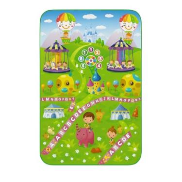 Imagem de Tapete de Atividades Infantil Dobrável 120x180cm | Tatame Bebê Térmico, Impermeável, Antiderrapante, Portátil, Macio, Antialérgico, Educativo, Multiuso (PARQUE)