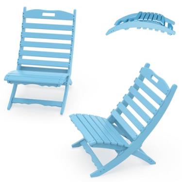 Imagem de IVY&LANE Conjunto de 2 cadeiras portáteis Xavier | Cadeira dobrável Adirondack | Onda | Plástico HDPE | Edição Limitada | Ártico | Resistente a todos os climas | Para fogueira ao ar livre, pátio