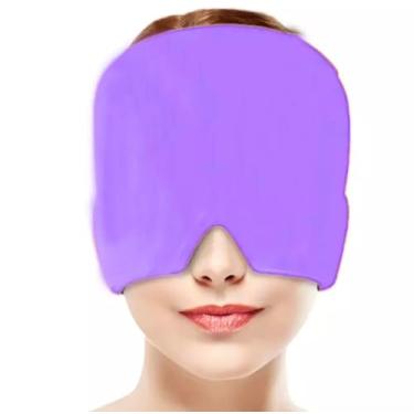 Imagem de Touca Remédio para Dor de Cabeça Chapéu Máscara de Terapia Térmica Flexível, Confortável (Roxo)