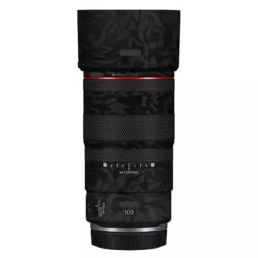 Imagem de 100 2.8 Lente Cap Skin Anti-Scratch Adesivo de Câmera para Canon RF 100 mm F2.8 Película Protetora Macro Decalque (Shadow Camo Preto)