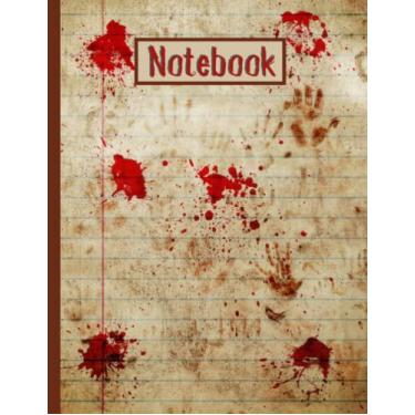 Imagem de Primary Composition Notebook : 8.5"x11" COLLEGE Rule Pages Notebook Journal - 100 Lined: For Students, Homeschool, and Teachers (Kids & ... Weird, Creepy, Bloody Horror, Halloween Stuff