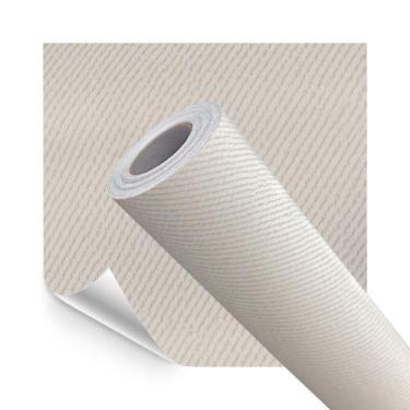 Imagem de Kit 3 Papel de Parede Adesivo PVC Tecido Sarja Peletizada Bege Claro 1